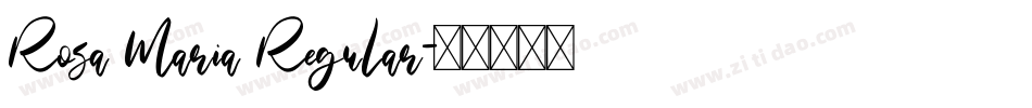 Rosa Maria Regular字体转换